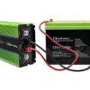 Qoltec Monolith Pingemuundur | Aku laadimine | UPS | 2000W | 4000W | 12V kuni 230V | Puhas siinus | LCD must-roheline