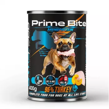 PRIME BITE Monoprotein Turkey with pumpkin - märg koeratoit - 400g