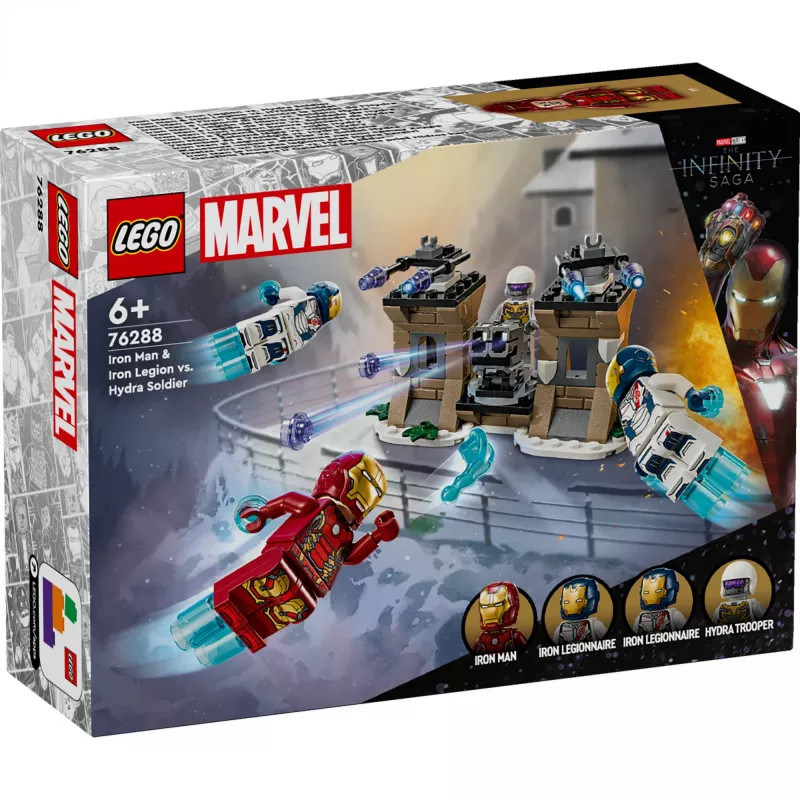 Ehitusmänguasi LEGO komplekt 76288 Marvel Super Heroes Raudmehe Raudleegion HYDRA sõdur, minifiguur, ehitatav mudel