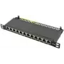 LogiLink - Patch Panel - rack-mountable - RJ-45 X 12 - must, RAL 9005 - 0.5U - 25.4 cm (10)