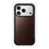 Mobiiltelefoni ümbris Nomad Rugged Leather ümbris iPhone 17 Pro, 6,3 tolli (16 cm), pruun, nahk/TPU/alumiinium