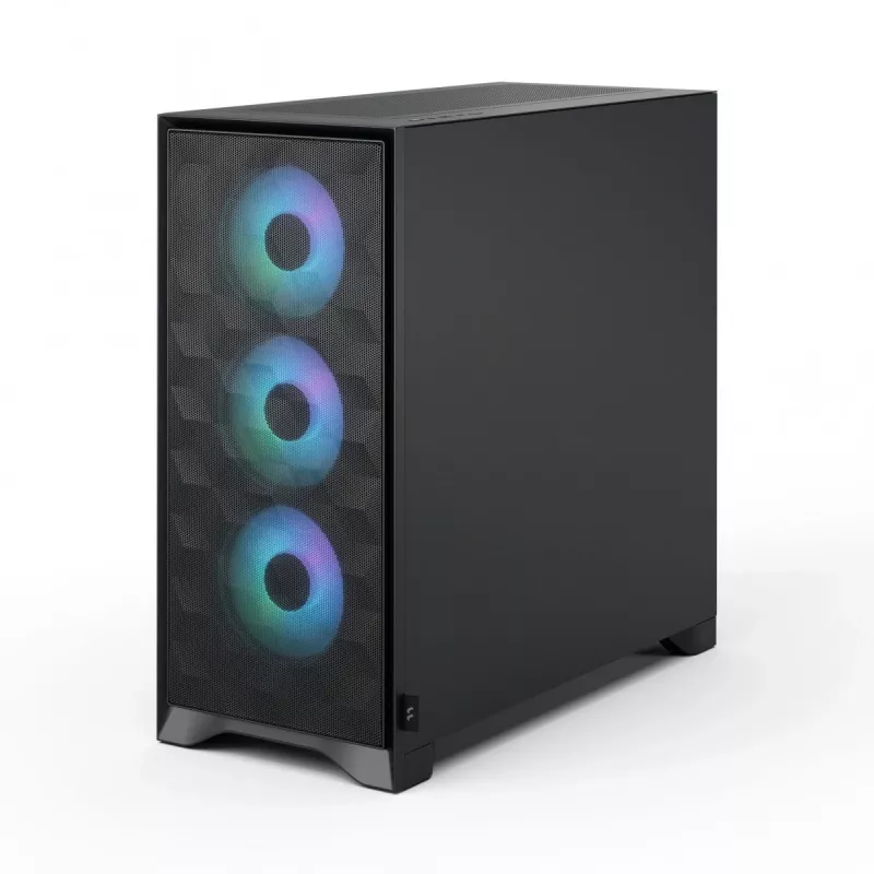 Fractal Design Pop 2 Air Must Solid mid-torniga arvutikorpus — ATX tugi, 3x 120 mm esiventilaatorit, 2,5/3,5 tollised kettapesad, 215×481×462 mm