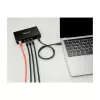 DELOCK USB-jaotur, 3-port 5 Gbps, RJ45 Gigabit PoE++ ja USB USB-C host, metallkorpus, 1,5 kV isolatsioon, must