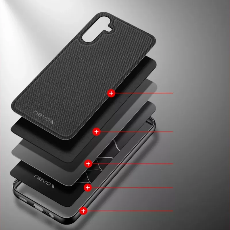 StyleShell NYLO, telefoniümbris must, Samsung Galaxy A15 5G / A15 4G