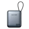 Akupank Vention FHEH0 liitiumpolümeer 10000 mAh 35W USB-C must