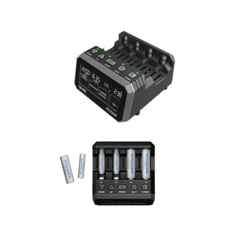 Akulaadija SKYRC NC2200 4‑kanaliga AA/AAA 2200mAh elementidele