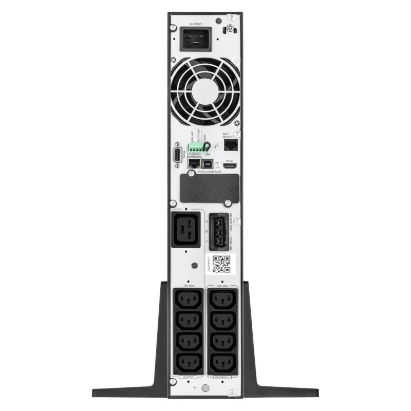 Online UPS EVER Powerline RT PRO 3kVA 3kW rack/torn, topeltkonversioon, 1-faas, 200–240V väljund, 9× C13 pistikupesa, LCD, VRLA akud