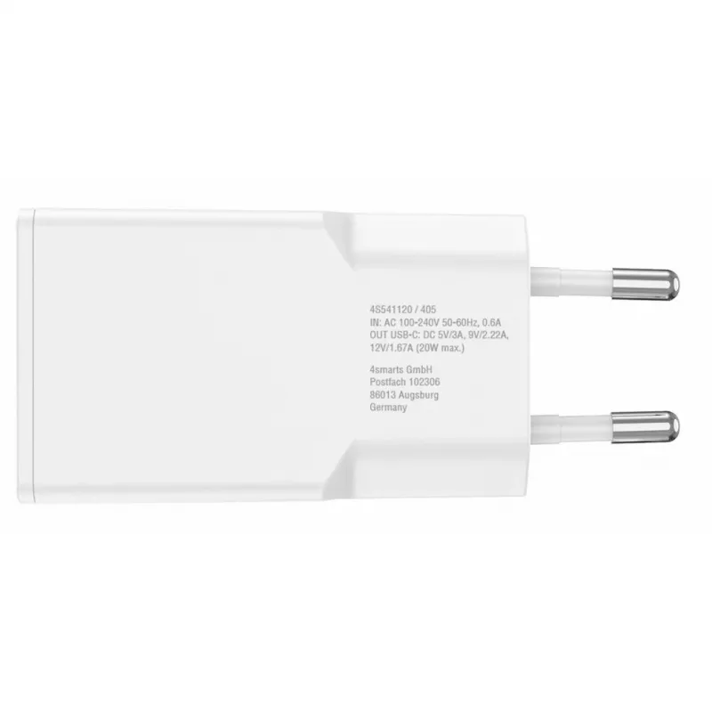 4smarts PDPlug Slim Nuti- ja tahvelarvuti valge AC kiirlaadimine siseruumides (541120)