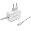 Toiteadapter QOLTEC 51039 65W AC-to-DC 220–240V 20.3V/3.25A Type C valge, 1.7 m kaabel