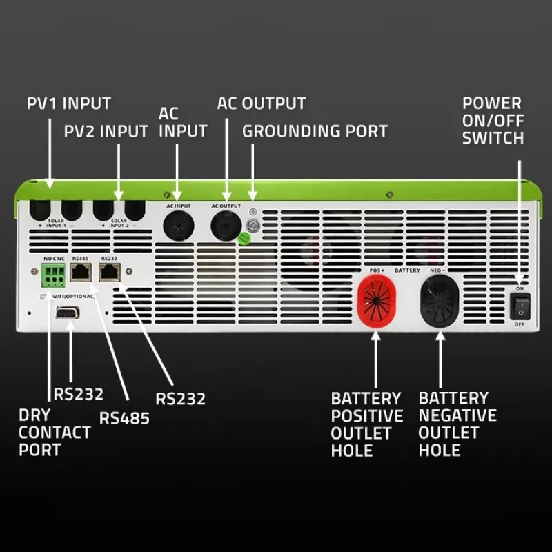 Qoltec hübriidpäikeseinverter Off-Grid 11000W