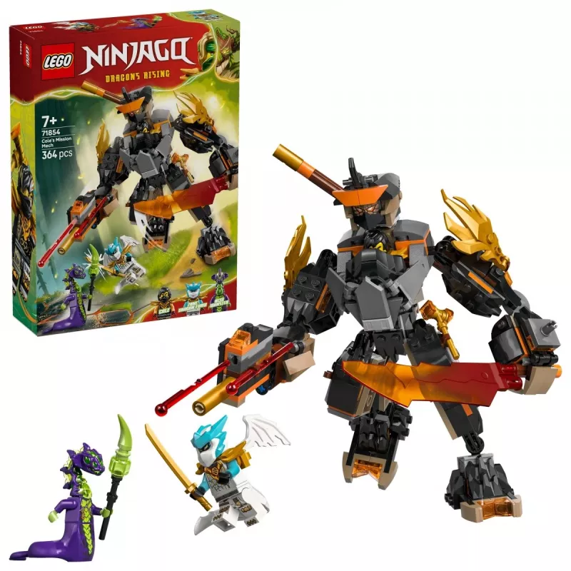 LEGO NINJAGO 71854 Cole'i missioonimeha ja draakon Zane