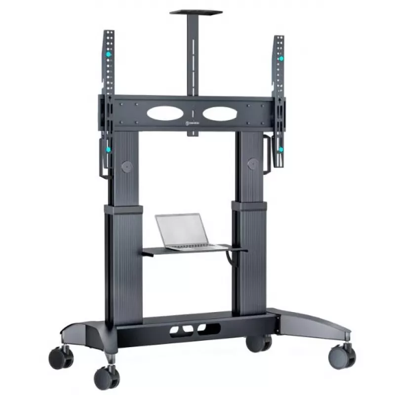 Mobiilne telerialus ONKRON TS2821-B 70–110-tollistele teleritele, must, kõrgusreguleeritav ratastel kinnitus
