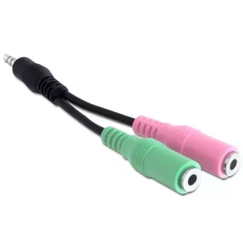 Delock Audio-adapter - stereo mini-pistik mehelik kuni stereo mini-pistik naiselik