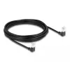 DeLOCK RJ45 võrgukaabel Cat.6A S/FTP õhuke 90° alla 5 m must