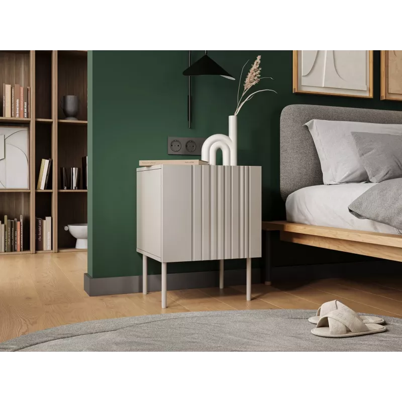 Öökapp Cama Meble ISLA 44,5x40x59 cm, kašmiirne matt, MDF ja puitlaastplaat, komplekt 2 tk