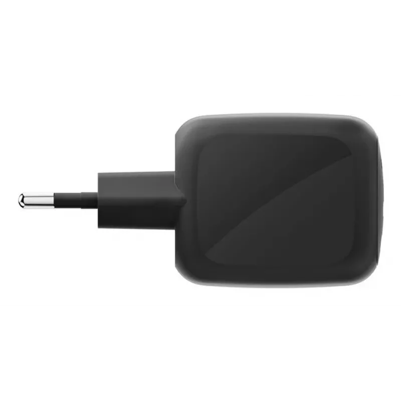 AC indoor fast charger Belkin WCH020kqBK, 2× USB-C, universal compatibility, power protection, Must