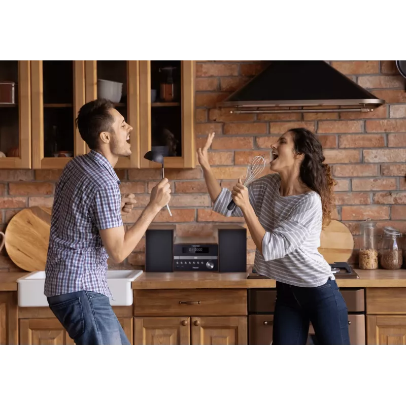 Mikrosüsteem Bluetooth RDS/ID3 silt CD/MP3/USB/AUX/KellAlarm
