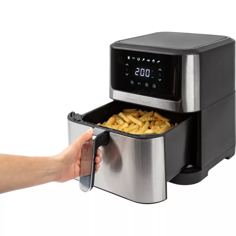 ProfiCook PC-FR 1269 H fritüür Single 8 L eraldiseisev 1800 W kuumaõhufritüür must, roostevaba teras