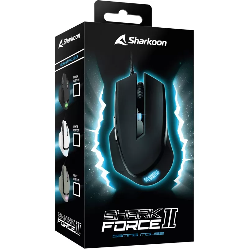 Hiir Sharkoon SHARK Force II USB Type-A optiline 4200 DPI
