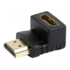 HDMI soovahetaja GEMBIRD A-HDMI90-FML, HDMI HDMI-ks, 90° nurgaadapter, must