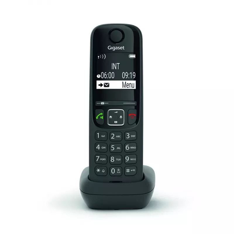 Analoog/DECT-telefon Gigaset AS690HX traadita telefonitoru helistaja ID-ga must