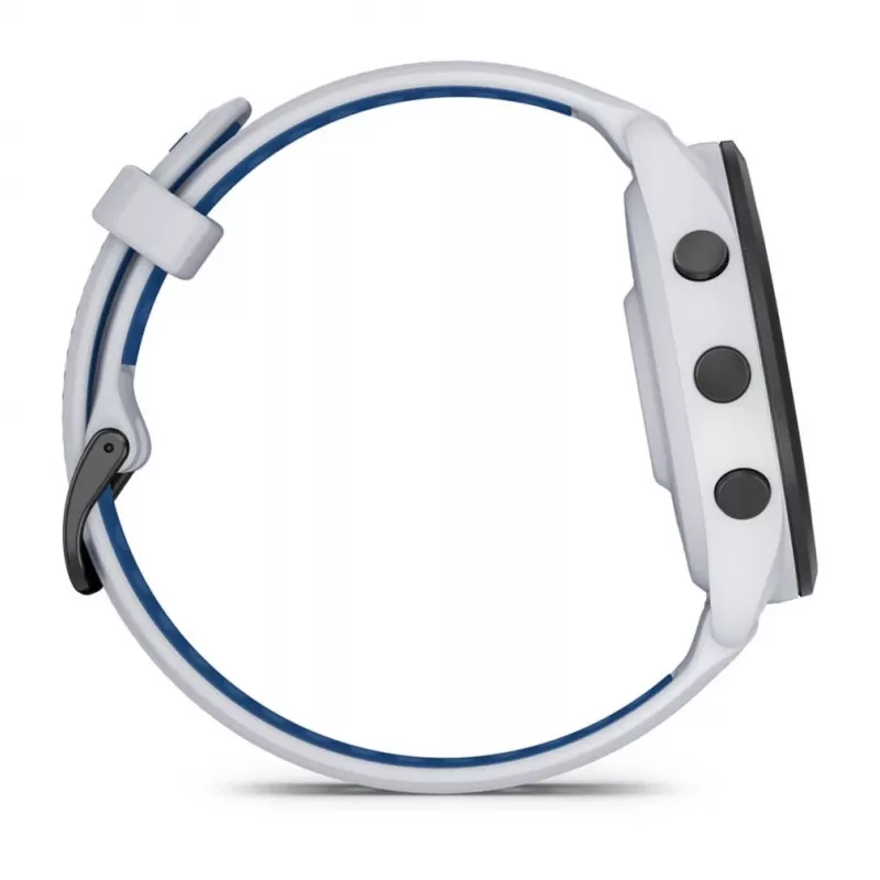 Nutikell GARMIN Forerunner 265 — 46 mm GFRP korpus, AMOLED 1.3 tolli, GPS/GLONASS/Galileo, 15-päevane aku, 5 ATM, silikoonist rihm