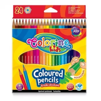 Colorino Kids kuusnurksed värvilised pliiatsid 24 värvi