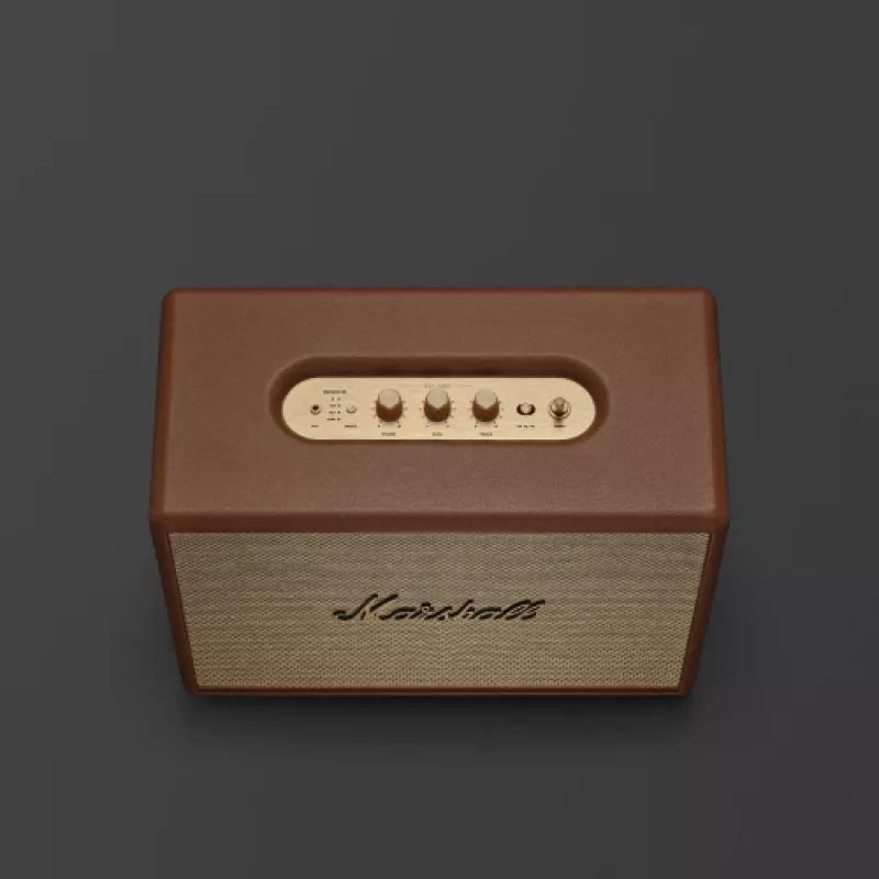 Juhtmevaba kõlar MARSHALL Woburn III Brown — mitmetoaline, Bluetooth, Wi‑Fi, analoogsisendid
