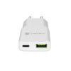 Toiteadapter NATEC Ribera NUC-2376 — 1× USB-A, 1× USB-C, 3 A väljund