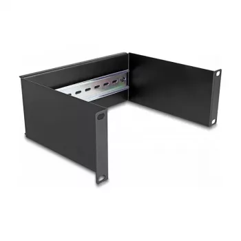 Rack-riistas DeLOCK 10-tolline DIN-liistu paneel 2U must metallist 180mm