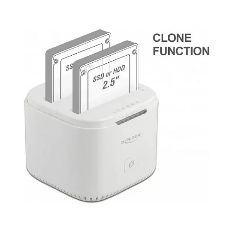 Dokingujaam DeLOCK USB USB-C™ 3.2 kahe 2,5-tollise SATA HDD/SSD jaoks