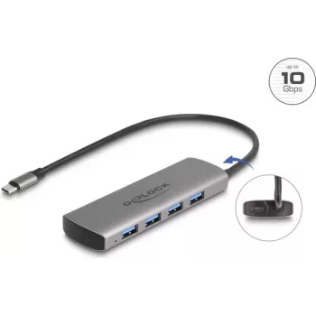 USB-jaotur DeLOCK 64293 USB-C 10000 Mbit/s Hall