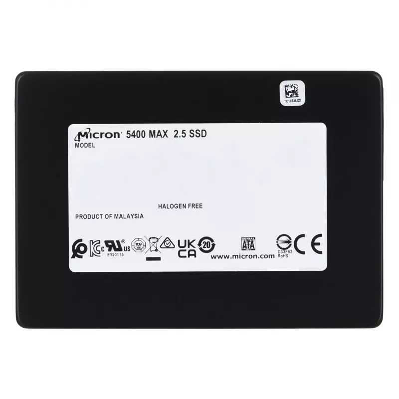 2,5-tolline SATA III SSD Micron 5400 PRO 240 GB — 3D TLC NAND, 6 Gbit/s, 7 mm
