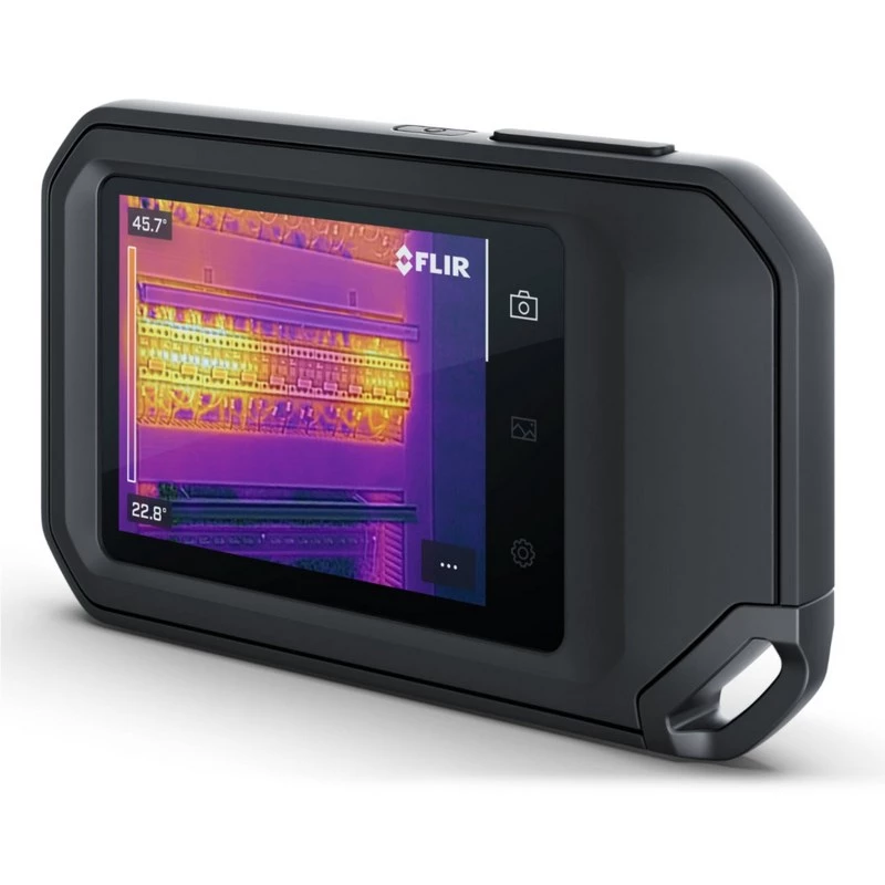 Termokaamera FLIR C8, 320×240 px termoandur, 3,5-tolline LCD-puuteekraan, -20–450 °C, IP54, USB-C, 5 MP nähtava valguse kaamera