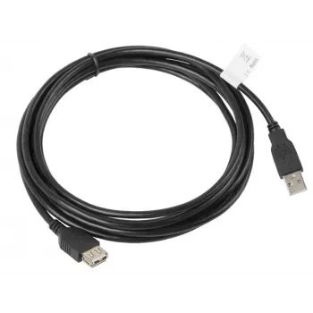 USB-kaabel Lanberg CA-USBE-10CC-0030-BK 3m USB 2.0 Must
