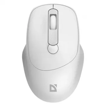 Juhtmevaba hiir DEFENDER 52297 Silent Click — mõlemakäeline, 2,4 GHz nano USB, 1600 DPI, valge
