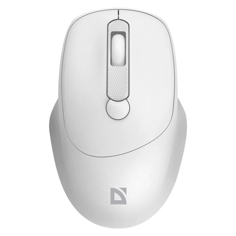 Juhtmevaba hiir DEFENDER 52297 Silent Click — mõlemakäeline, 2,4 GHz nano USB, 1600 DPI, valge