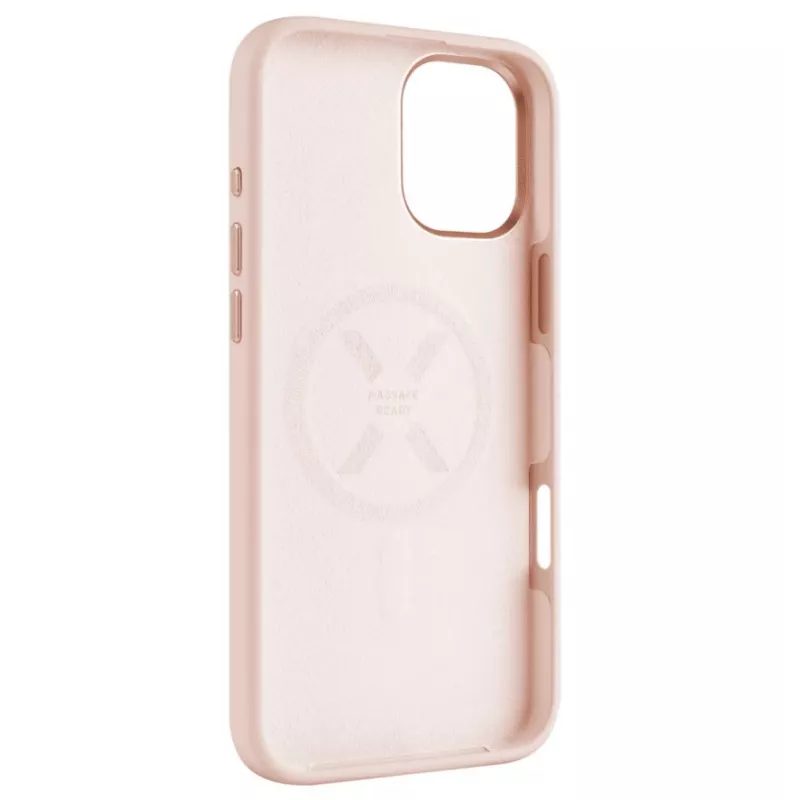 Fikseeritud MagFlow | Tagakaas | Apple | iPhone 16 Plus | Vedelsilikoon | Roosa