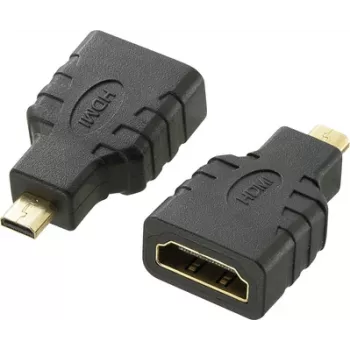 SpeaKa Professional HDMI adapter [1x HDMI-pistik D Micro - 1x HDMI-pesa] Must Kullatud pistikukontaktid, heli tagasikanal (SP-7870184)