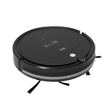 Robottolmuimeja TEESA Smart VAC 2 — ümmargune, must, 1000 Pa imemisvõimsus, 9,6 V / 2000 mAh liitiumaku, 0,2 L tolmumahuti, Wi‑Fi, automaatne tagasipöördumine