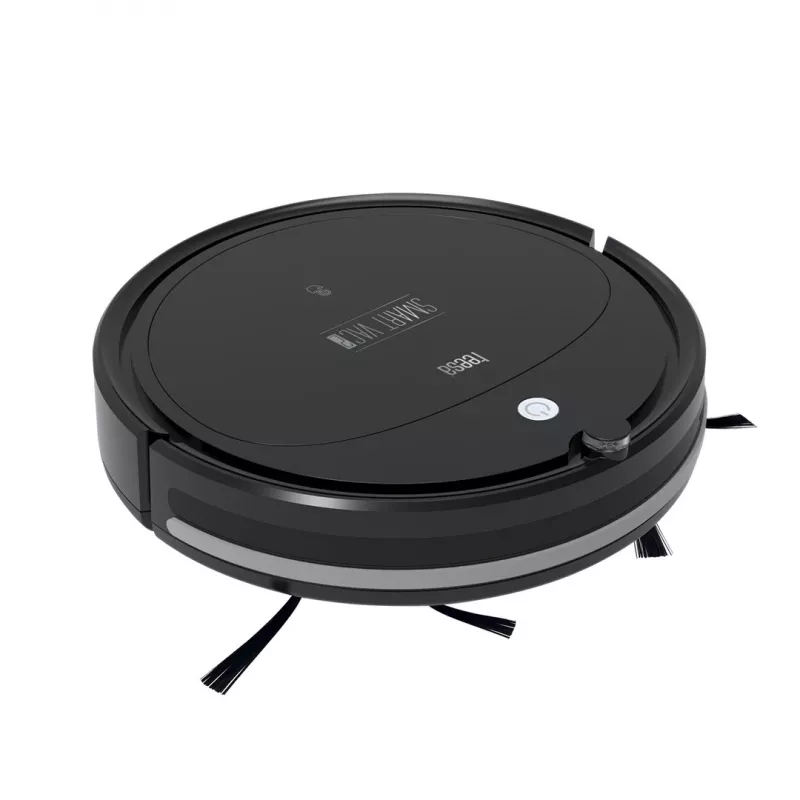 Robottolmuimeja TEESA Smart VAC 2 — ümmargune, must, 1000 Pa imemisvõimsus, 9,6 V / 2000 mAh liitiumaku, 0,2 L tolmumahuti, Wi‑Fi, automaatne tagasipöördumine