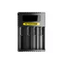 Akulaadija Nitecore Ci4 — universaalne USB-laadija Liitium-ioon / NiCd / NiMH jaoks, 5/9/12 V sisend, 3 A, plastist, 0,1914 kg