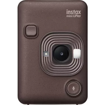 Hetke jäädvustav kaamera Fujifilm Instax mini LiPlay — 1/5 tolli 2560×1920 CMOS, prindib 86×54 mm, 2.7 tolli TFT, pronks
