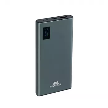 Akupank Rivacase VA1021 10000mAh, kaks USB-väljundit, LED-indikaatorid, kompaktne kaasaskantav laadija