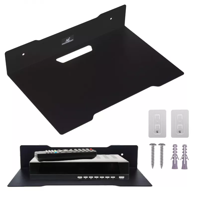 Seinariiul dekoodrile MACLEAN MC-122, terasest, must, max koormus 5 kg, avade vahe 219 mm