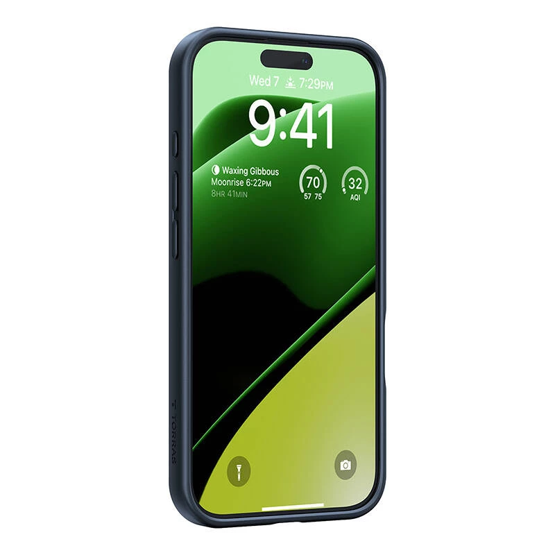 Kaitsev telefoniümbris Torras Ostand Pro iPhone 16 Plus jaoks – Must, õhuke profiil, kerge