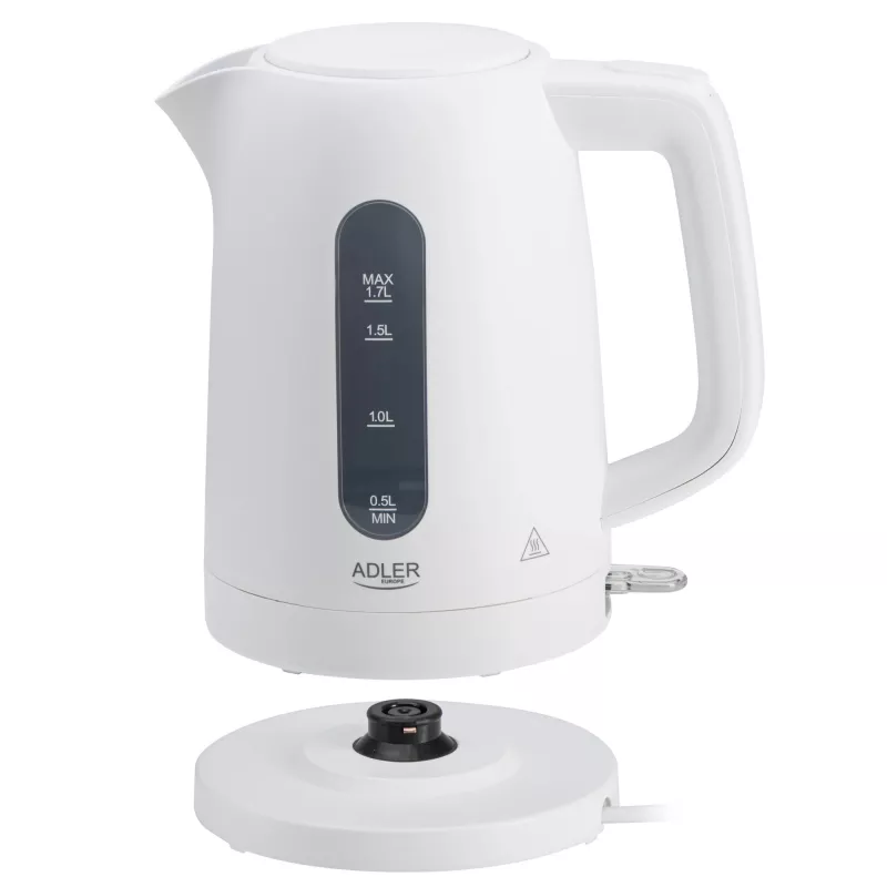 Elektriline veekeetja Adler AD 1379w — 1,7 l, kuni 2200 W, valge, 360° pööratav alus, polüpropüleen