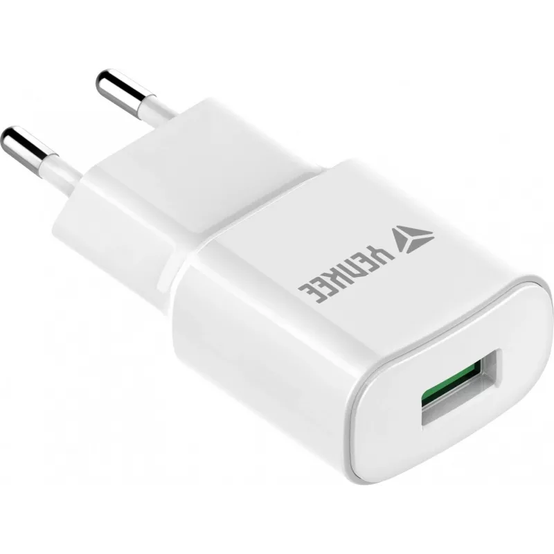 USB seinlaadija YENKEE YAC 2023WH 18W 3A Quick Charge 3.0