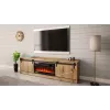 TV kapp Cama Meble GRANERO koos kaminakapiga, Wotan tamm, 2000×350×567 mm, 2 ust, 2 riiulit
