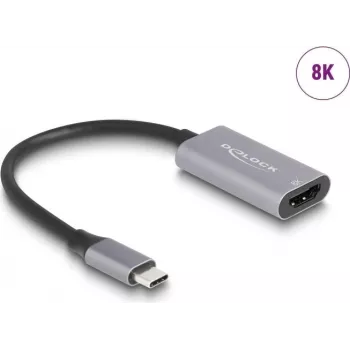 DeLOCK USB graafikaadapter 7680 x 4320 pikslit Must Hall